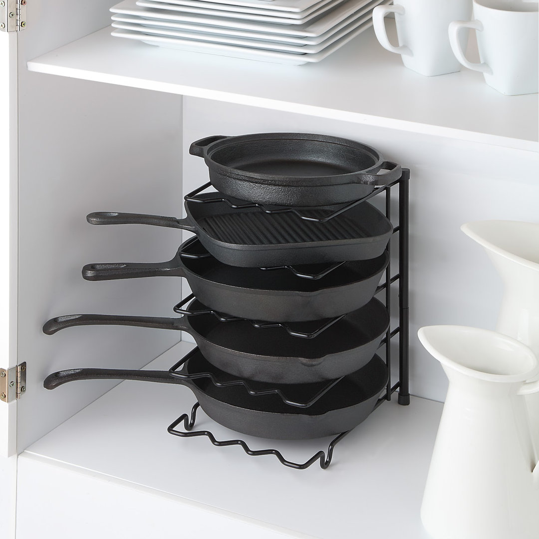 Heavy-Duty Kitchenware Pan Divider, Pot Lid, and Pot, Pan Organizer Rack Holder